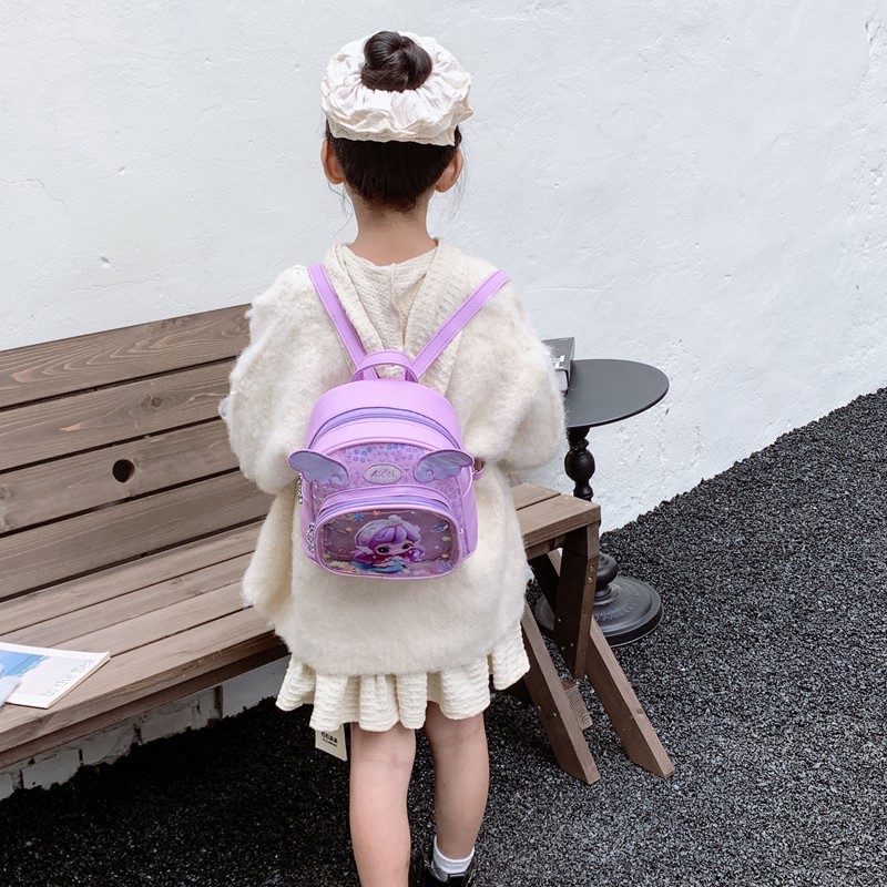 Hermosa mochila de princesa pequeña, ala pequeña, mochila de jardín de infantes, nueva mochila infantil coreana