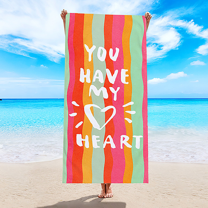 Toalla de playa transfronteriza, toalla de secado rápido, toalla de baño de microfibra, comercio exterior, Amazon, chal de natación con estampado digital europeo y americano