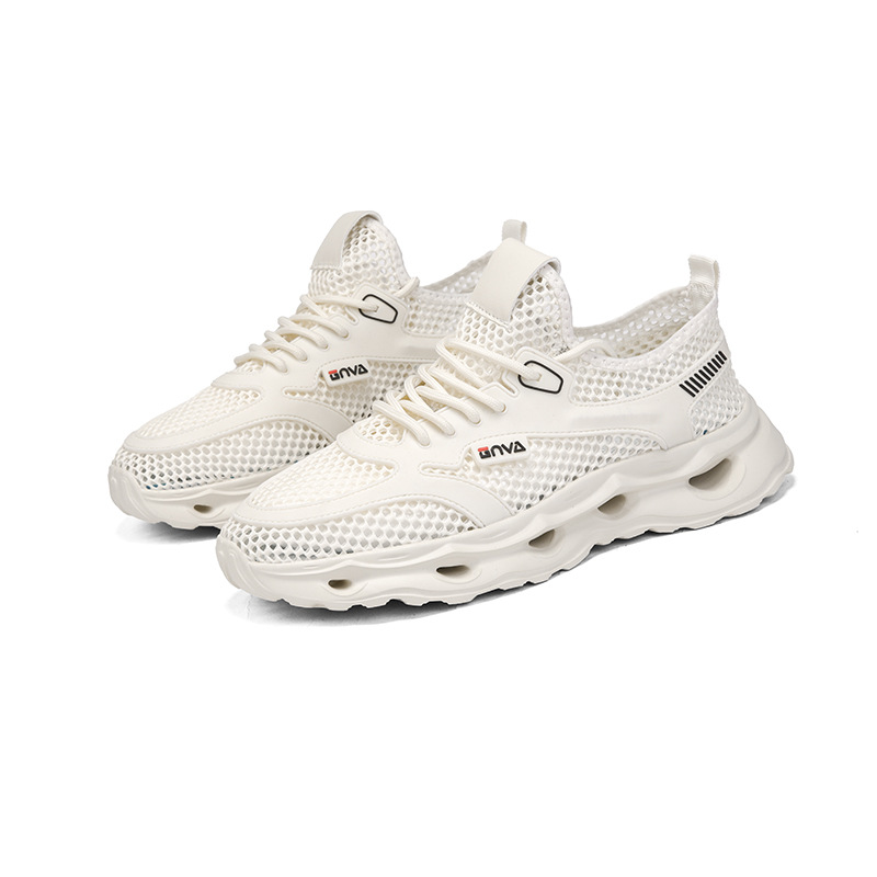 2025 zapatos casuales deportivos transpirables de malla de verano transfronterizo para hombres, agujeros huecos, sandalias de moda para hombres al aire libre al por mayor image 7