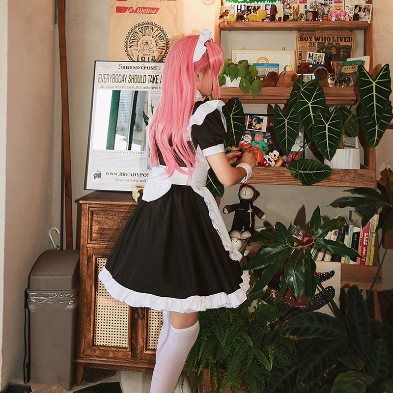 孤独的岩石Goto Ichiri女仆装Cos服Cos Costume万圣节可爱咖啡馆女仆Cosplay工作服