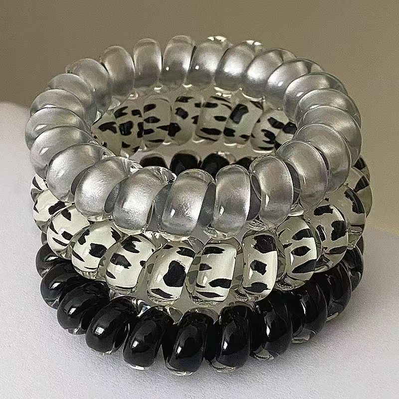 High-Elasticity Bracelet with Milk Polka Dots, Thick Telephone Cord Style, Korean Version Hair Tie, Not Easy to Break, Not Easy to Damage Hair, Hair Rope 2025 New High-Elasticity Bracelet with Milk Polka Dots, Thick Telephone Cord Style, Korean Version Hair Tie, Not Easy to Break, Not Easy to Damage Hair, Hair Rope 2025 New