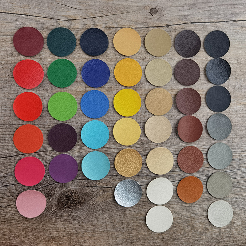 Wholesale Self-Adhesive Pebbled Leather Patch Fabric Leather Sofa Car Seat Ktv Smoke Hole Round Repair