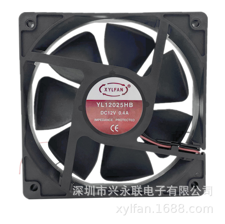 兴永联厂家直供DC12025大风量散热风机12-24v鱼缸机箱高转速风扇
