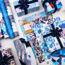 跨境 礼品包装纸节日生日情人节套装 系列礼物包装纸包书皮纸