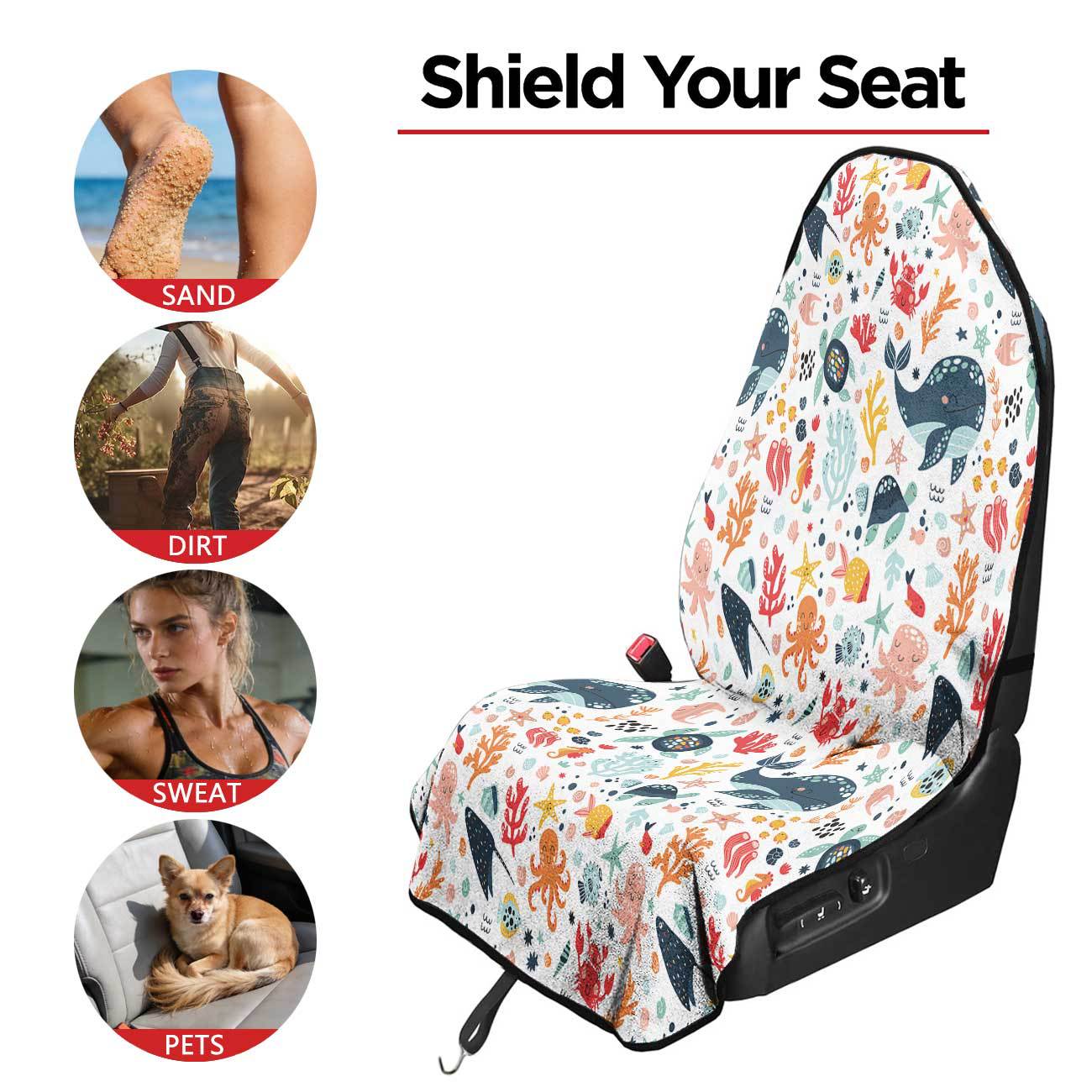 Marine seat towel cover front seat protector suitable for gym and exercise, universal for all seasons and car use