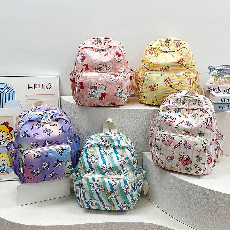 Sanrio libro infantil mochila jardín de infantes color contraste mochila de estudiantes cross-border Cool Lomie mochila
