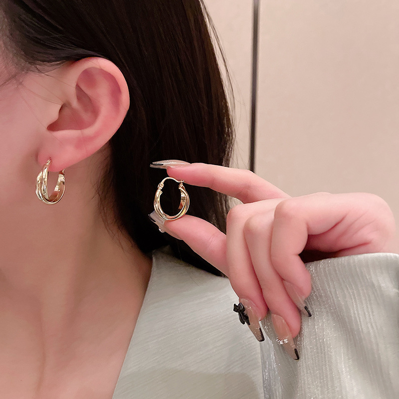 1 Pair Fashion Geometric Alloy Plating Rhinestones Women's Earrings display picture 8