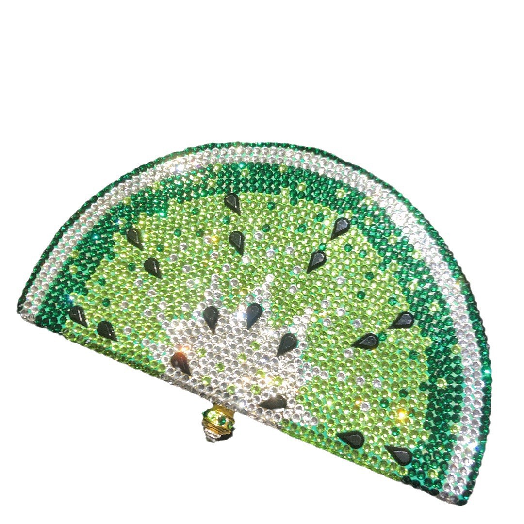 Limón verde sandía con diamantes bolsas de cena de diamantes bolsas de mano de banquete de lujo bolsas de diamantes bolsas de piedra