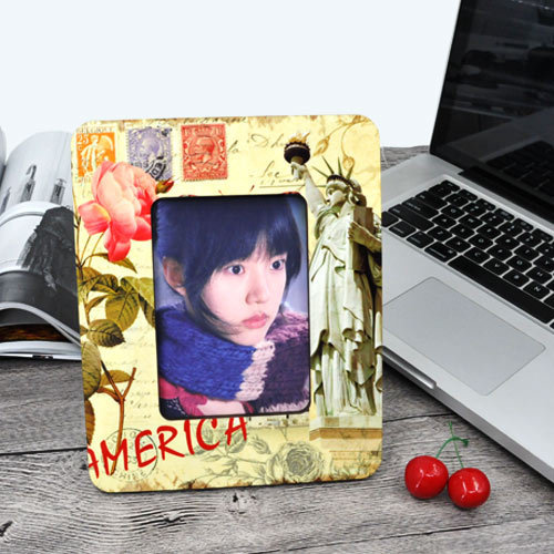 Thermal Transfer Mdf Photo Frame Hd Retro Commemorative Picture Frame Photo Board Personalized Wedding Photo Travel Photo Wedding Photo