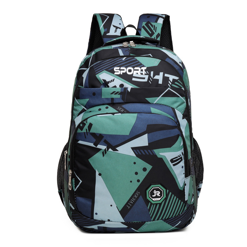 Venta al por mayor nueva mochila de nailon de gran capacidad bolso de computadora de camuflaje casual simple bolso escolar para estudiantes de secundaria Oxford para hombres