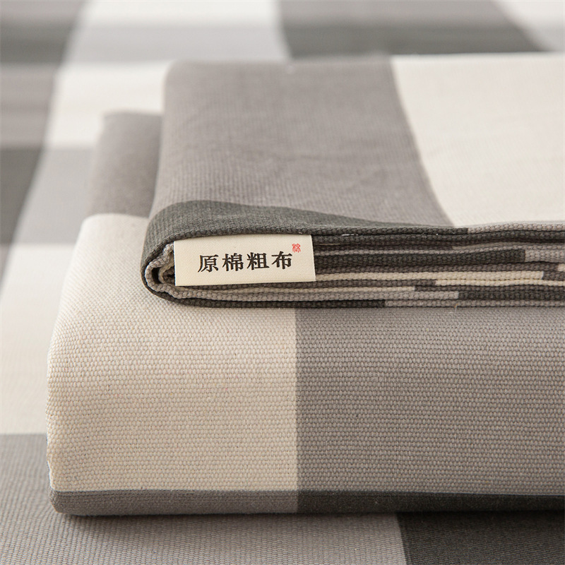 Sábana de tela gruesa vieja de algodón grueso pieza individual 100 lino de algodón, sábana de verano, sábana de dormitorio, juego de tres piezas, doble individual