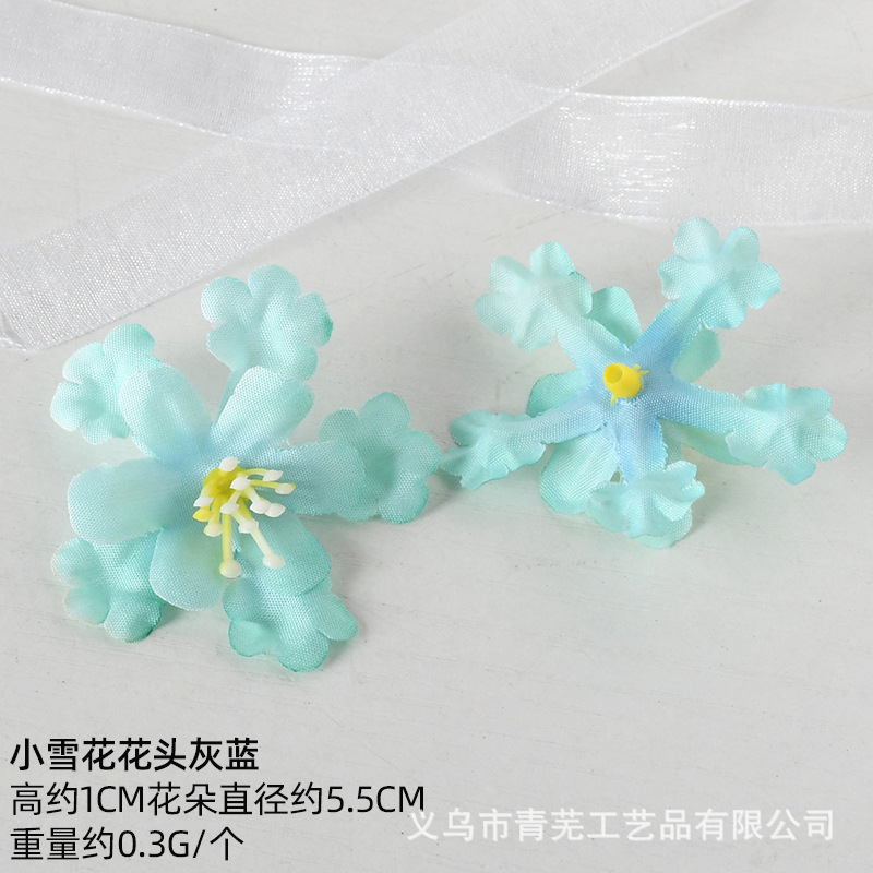 Simulación de flores azules DIY accesorios de cabeza de flores material de boda flor de flor flor flor de flor flor flor de pecho de flor de cabeza pared en el viento