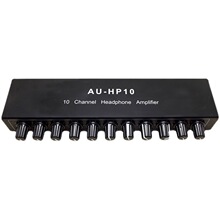 立体声10路耳放一拖音频输出分配器音乐十多多一分耳机放大器路