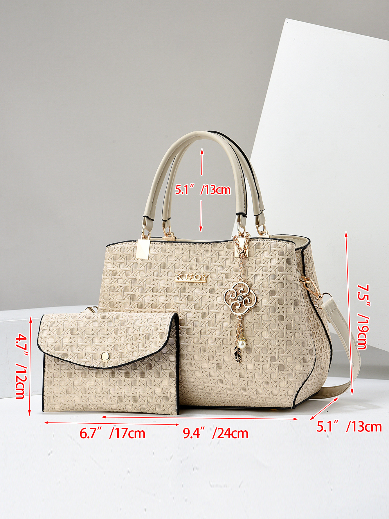 Femmes Grande Faux Cuir Impression Vêtement De Rue Carré Fermeture Éclair Sac À Main display picture 5