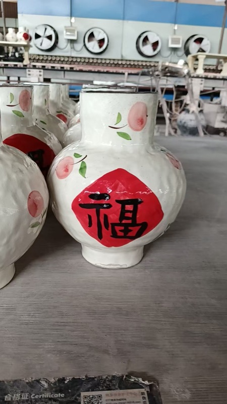 J0950W3 복 복숭아 꽃병