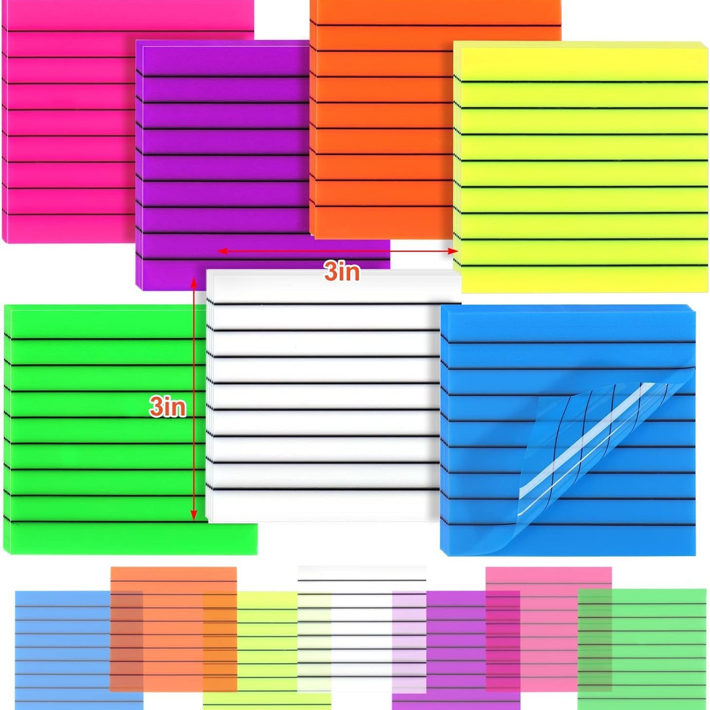 ✿ 75*75*50 페이지 탈부착식 선 그리기 7색 조합 ✿