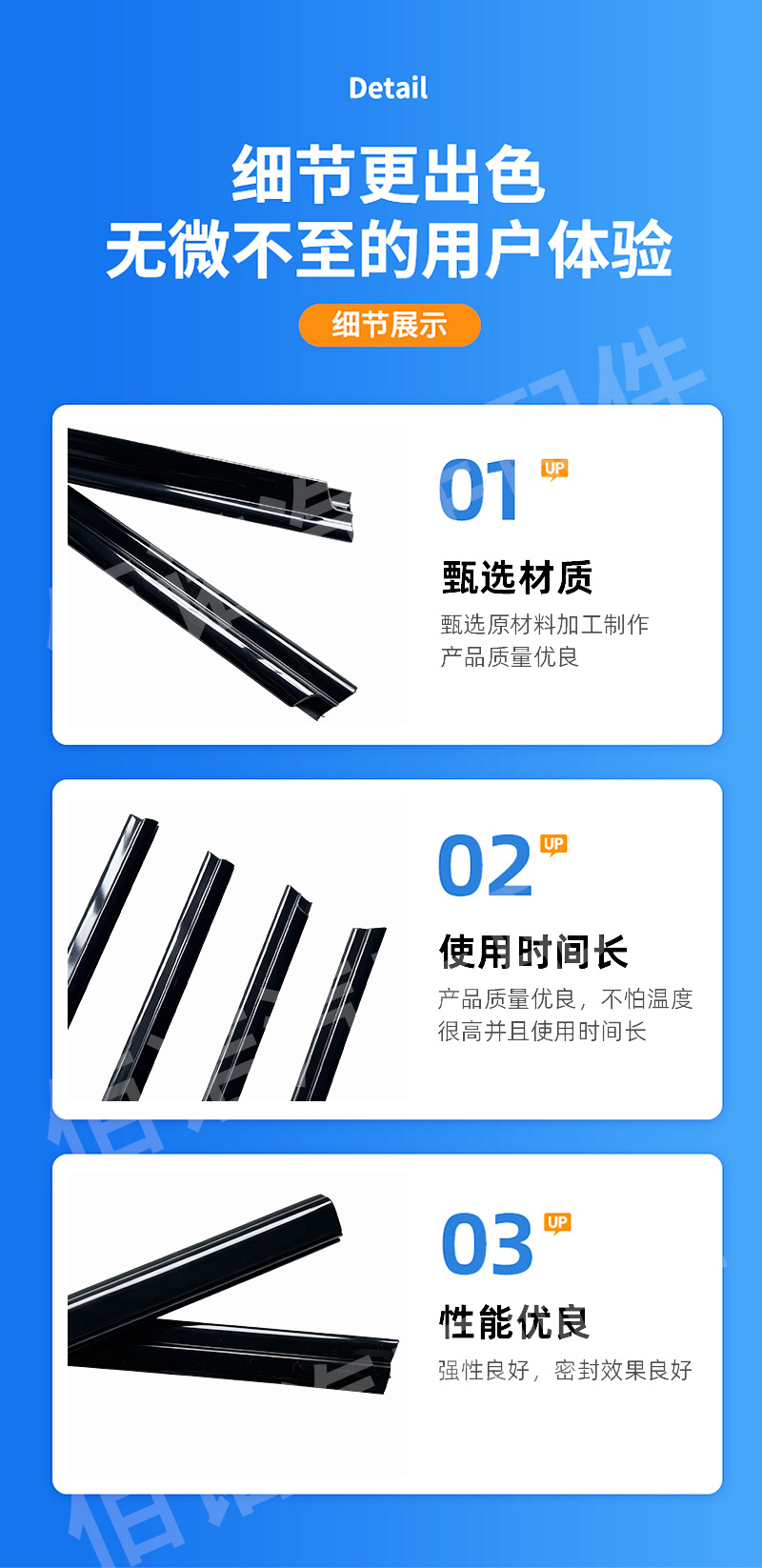 Toyota Corolla 03-18 models exterior window sealant strip, waterproof sealing strip for car door glass exterior trim