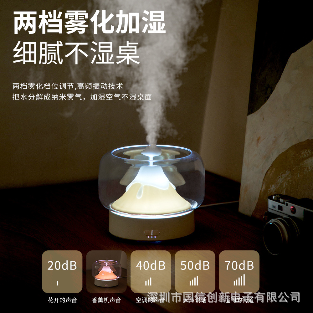 Snow Mountain Aromatherapy Machine Ultrasonic Humidifier Air Purification Yoga Room Essential Oil Aromatherapy Night Light Humidifier