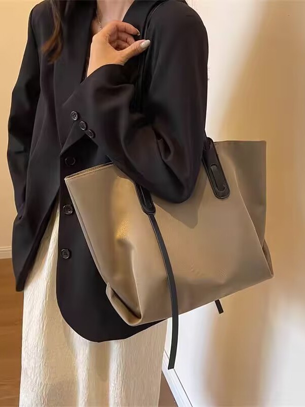 大容量包包女2025新款潮手提包女大容量牛津布时尚单肩包托特包|undefined