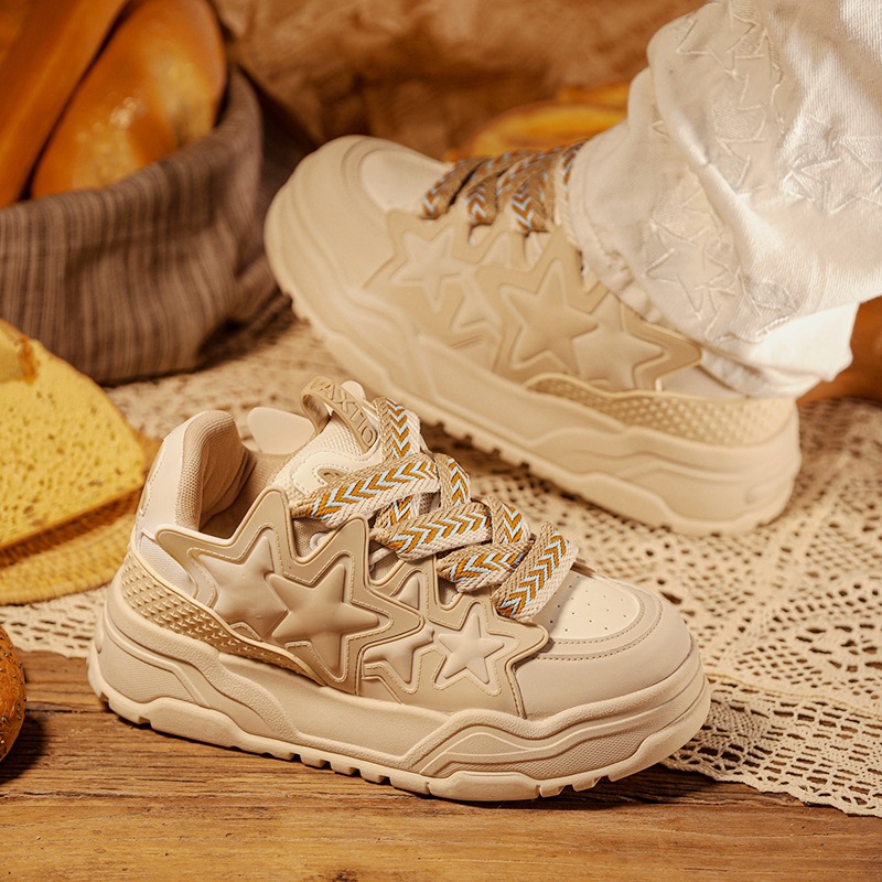 Zapatos de pan de crema de otoño de alta calle nuevos zapatos de pareja de tendencia Zhongguo tide star, zapatos de skate para hombres