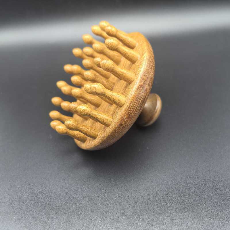 圆盘按摩梳头部经络头皮木梳子毛囊疏通神器脱发头疗小檀木筋络防|undefined