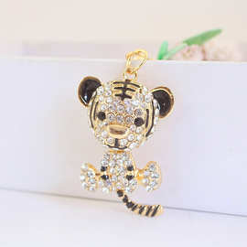 可爱小老虎汽车钥匙扣金属挂件送男友士钥匙链小礼品1476