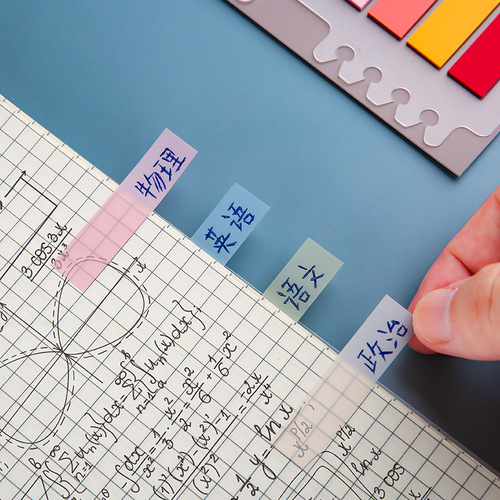 Simple ins creative PET Morandi color sticky notes loose-leaf small fresh index note paper translucent N times stickers