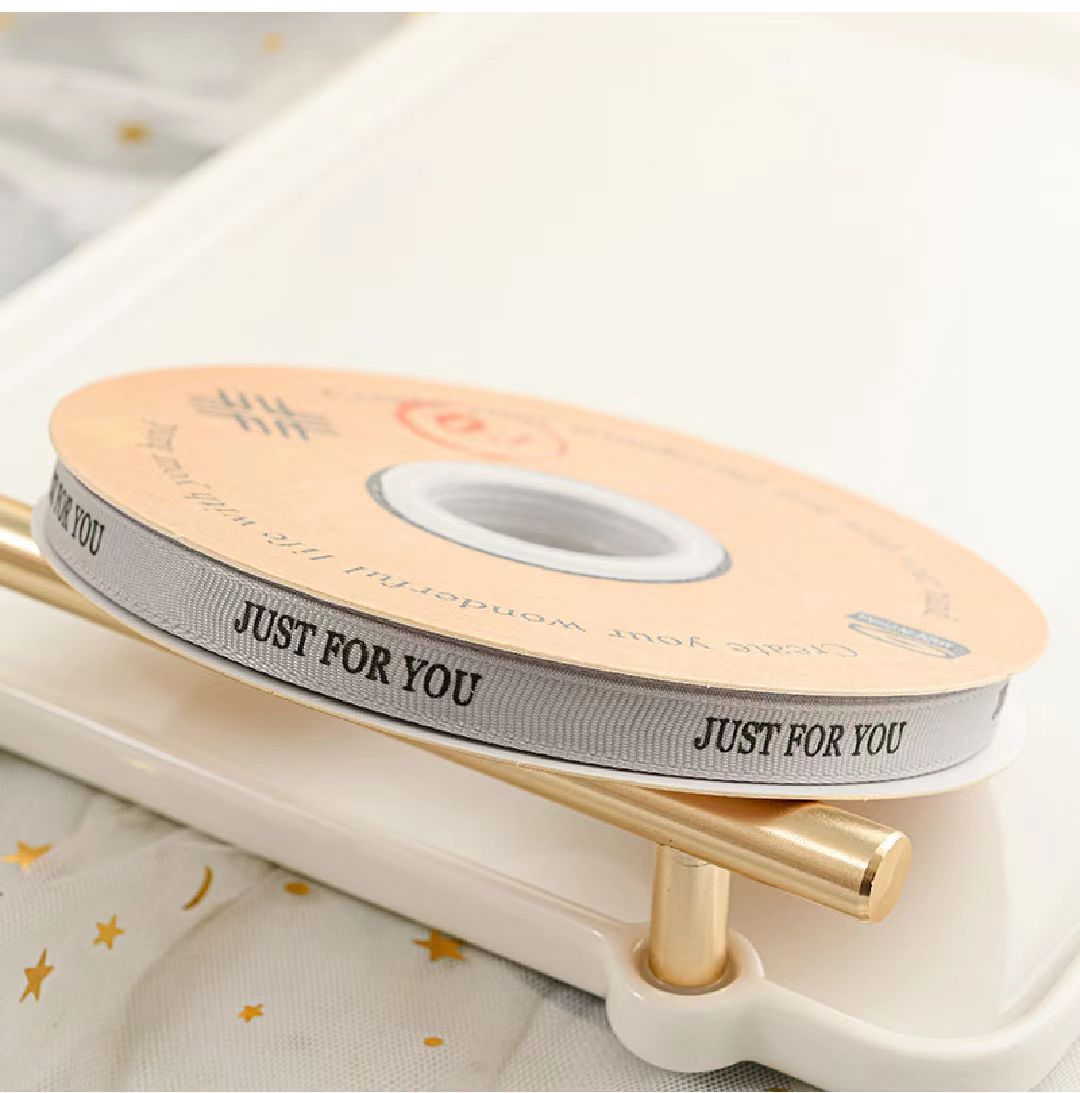 1cm cinta inglesa ramo caja de regalo embalaje hilo cinta de impresión sólo para usted flor cinta al por mayor