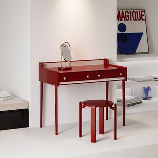 Customized Modern Minimalist Light Luxury Elegant Bedroom Furniture Vanity Table Design Light Luxury Rattan Dressing Table Cross-Border