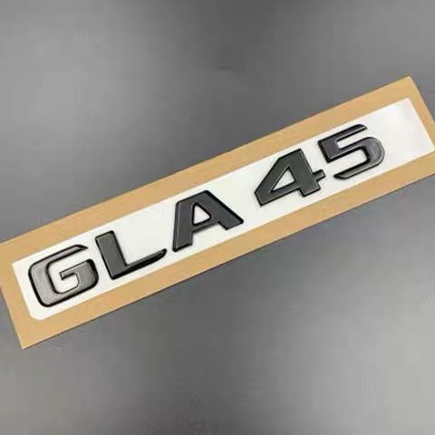 Mercedes-Benz car emblem, CLA200, CLA220, CLA260, modified to CLA35, CLA45S, AMG, black lettering, rear emblem