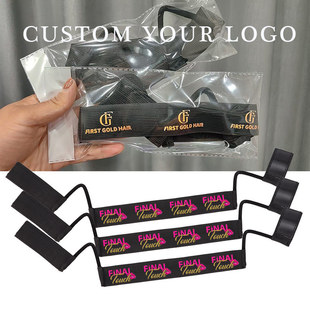Custom Logo Printed Adjustable Elastic Lace Headband for Foreign Trade, New Lace Hairband for Wig Fixation