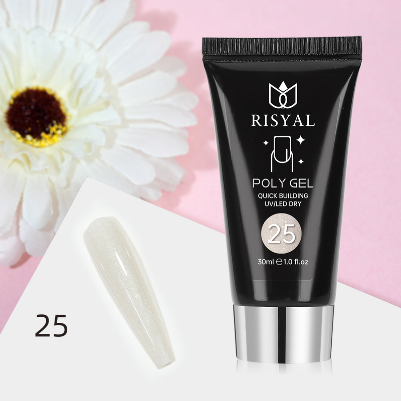 水晶延长胶批发poly gel 30g美甲店专用新款珠光色美甲色胶UV/LED|undefined