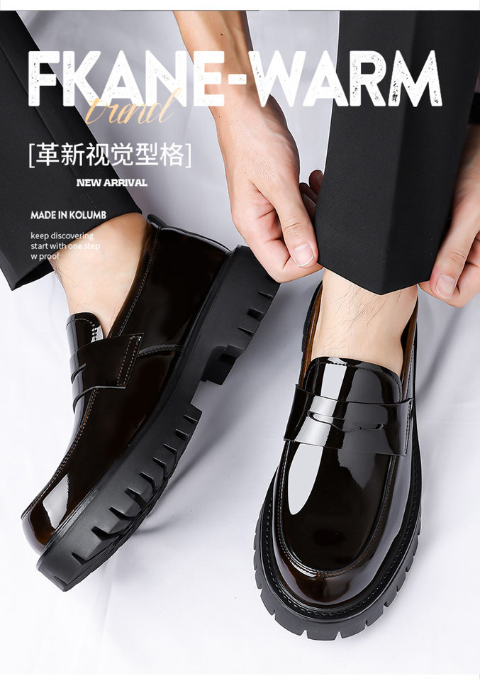 Bốt Martin nam cổ thấp mũi tròn độn đế, phong cách Anh Quốc casual, thoáng khí, chống trượt — Màu nâu, màu đen chi tiết 9
