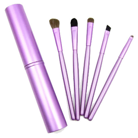 Los cepillos de sombra de ojos aprobados directamente por la fábrica tienen una gran cantidad de cepillos de maquillaje portátiles preferenciales, cinco juegos de cepillos, conjunto completo de 5 cepillos de ojos