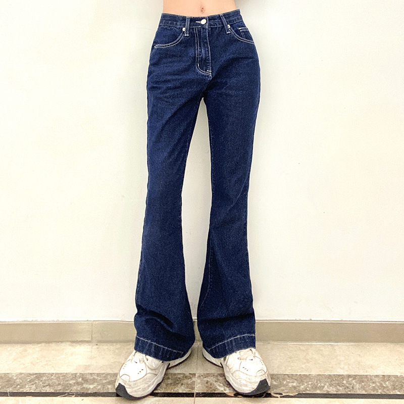 fashion open-line high waist bootcut jeans  NSLQ34765