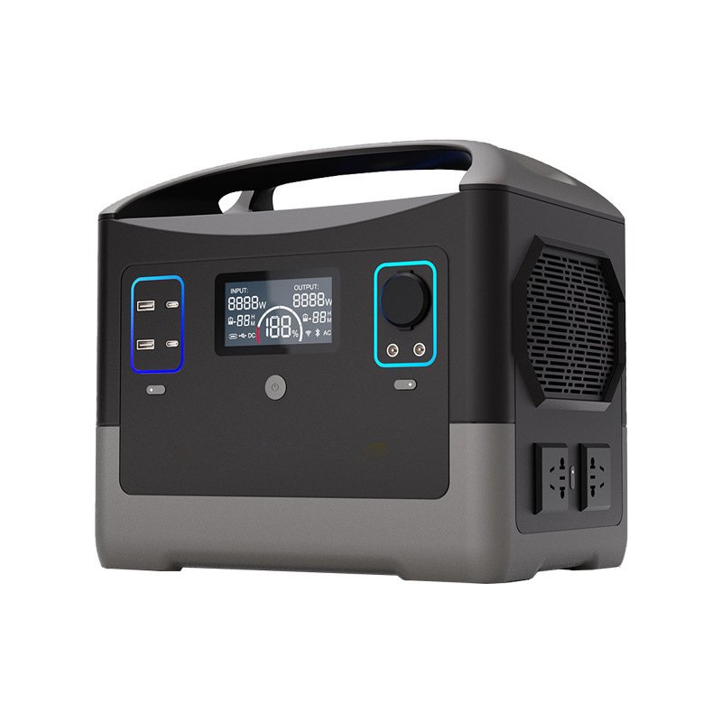 Fuente de alimentación de almacenamiento de energía al aire libre multifuncional portátil 1000W 220V fuente de alimentación de emergencia móvil de gran capacidad