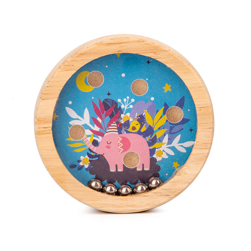 Weiwei Tiger Wood Play Pocket Balance Bead Juego de entrenamiento de coordinación ojo-mano para niños Puzzle Ball Rolling Toys de madera