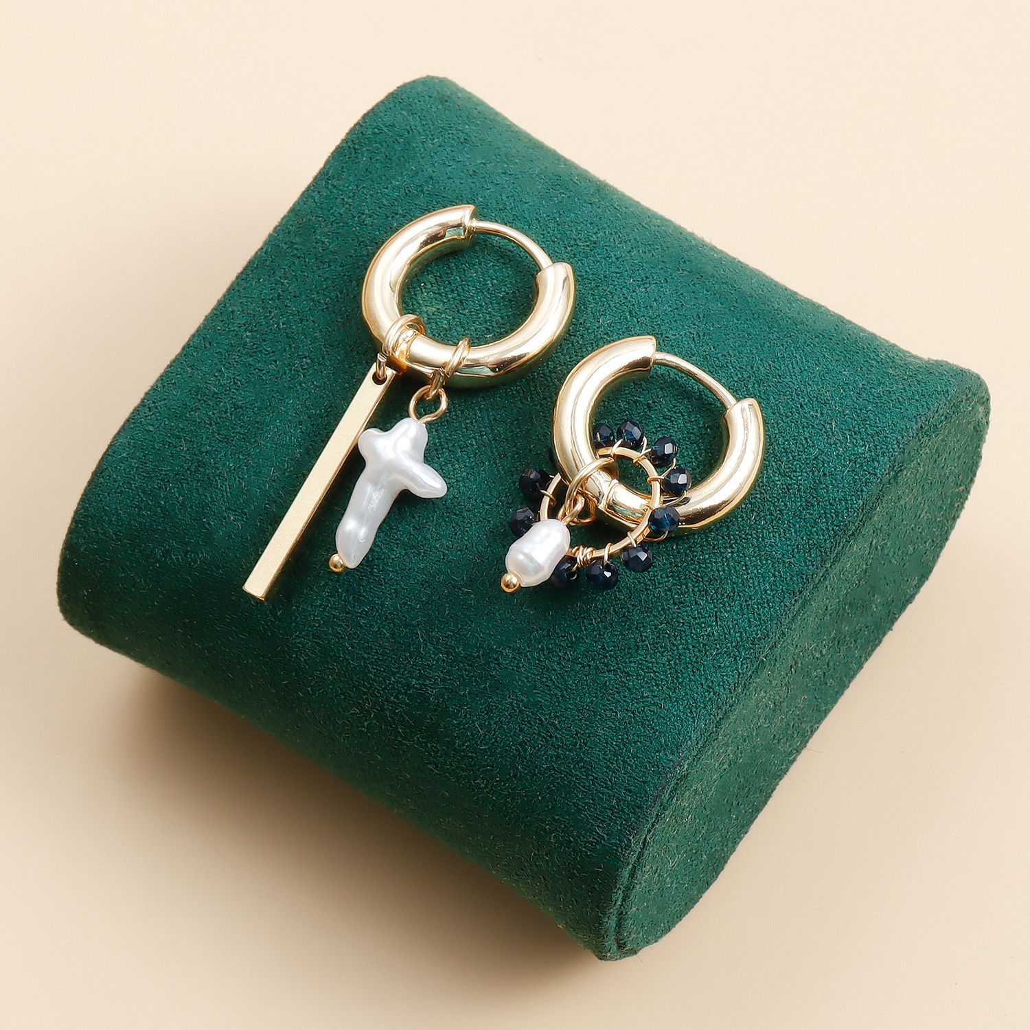 10g Weight Alloy Ear Needle Material Earrings Classification 1 Pair Quantity Holiday, Daily Occasion Alloy Material Geometric, Cross Pattern Women's Gender Plating Design Casual, Simple Style Style 1 Pair Casual Simple Style Geometric Cross Plating Alloy Earrings 30