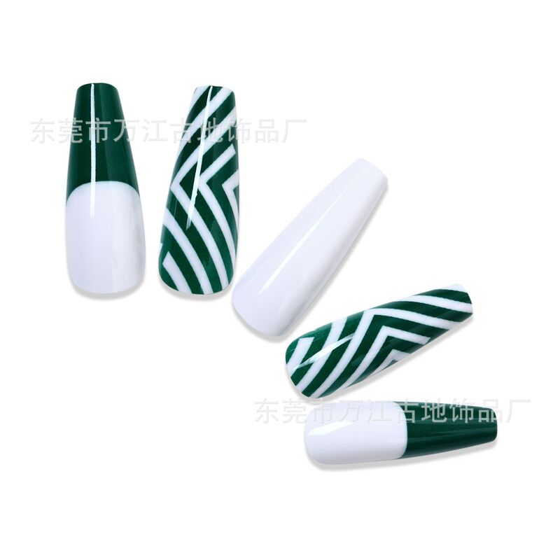 Fake Nail Producer Ballet Nail Wear Nail Adult Fake Nail Patch Printed Stripess Fake Nail Producer Ballet Nail Wear Nail Adult Fake Nail Patch Printed Stripess