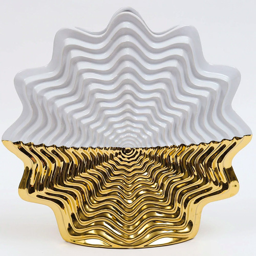 Export light luxury electroplated gold ceramic handicrafts flower arrangements wedding home KTV model room flower shop vase ornaments
