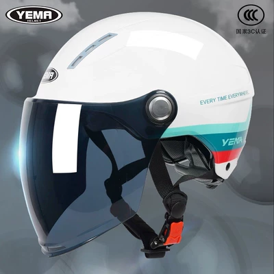 Mustang Helmet for Women and Men, Summer Sun Protection Uv-Resistant Half Helmet, 3C Certified Electric Motorcycle Safety Helmet