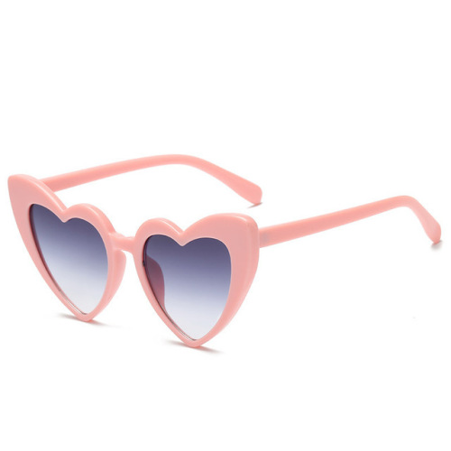 New love ladies heart-shaped sunglasses peach heart large frame sunglasses soft girl Harajuku fashion big face slimming glasses