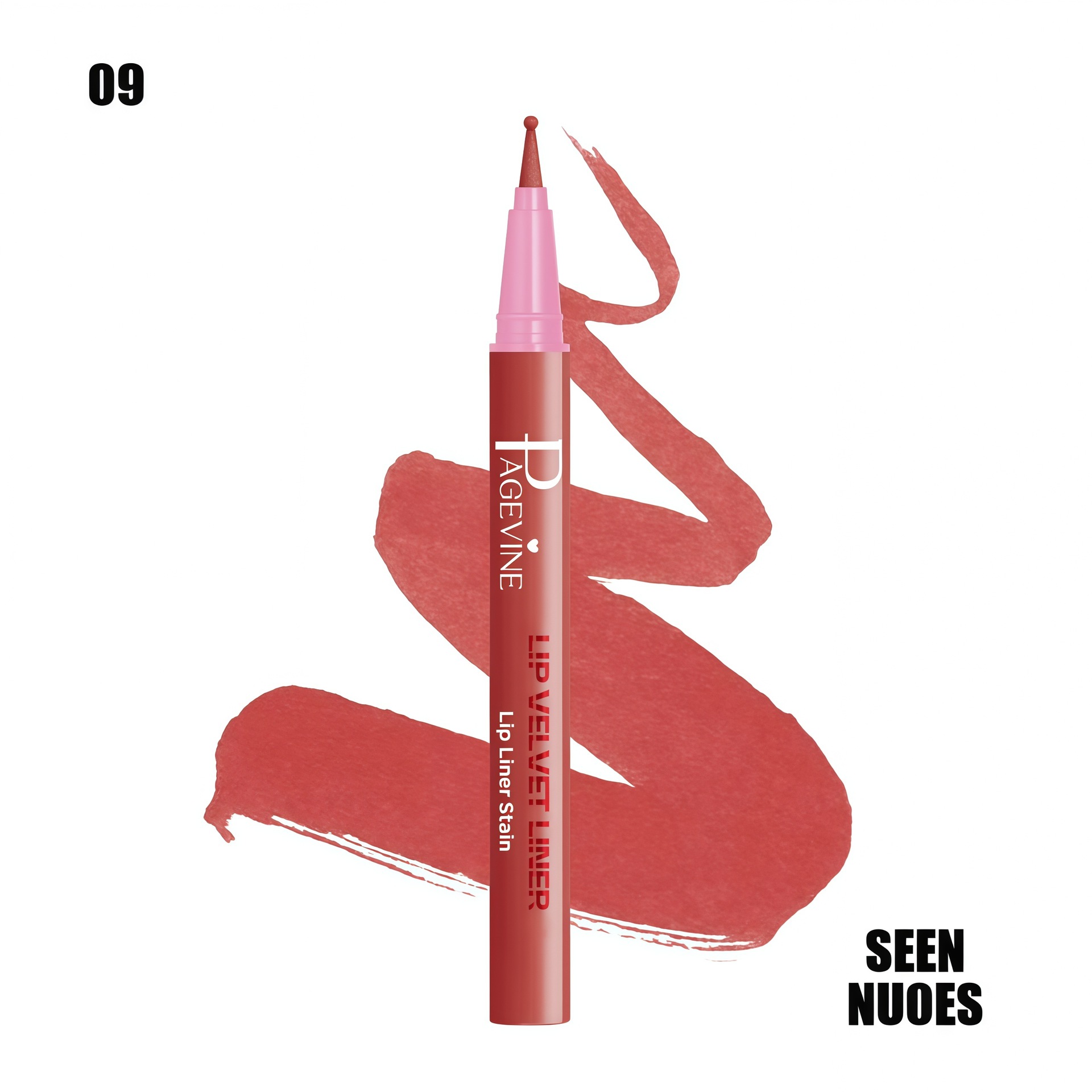 Transfronterizo PAGE VINE lápiz de maquillaje de color natural no es fácil de desvanecer lápiz de maquillaje de labios de cabeza redonda.