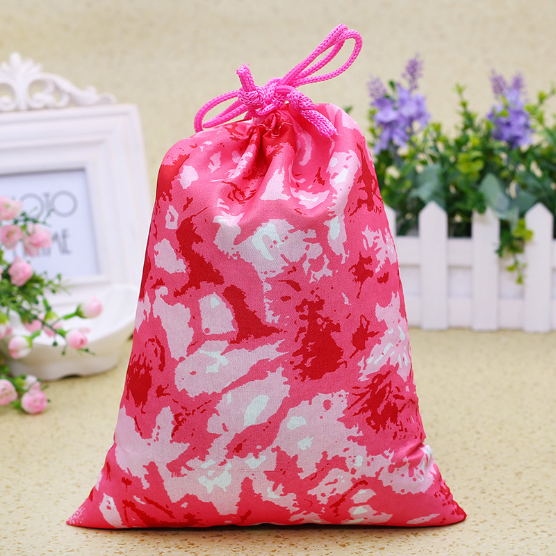 棉布印花六色迷彩包装束口袋 高档棉布礼品包装收纳抽绳收纳布袋