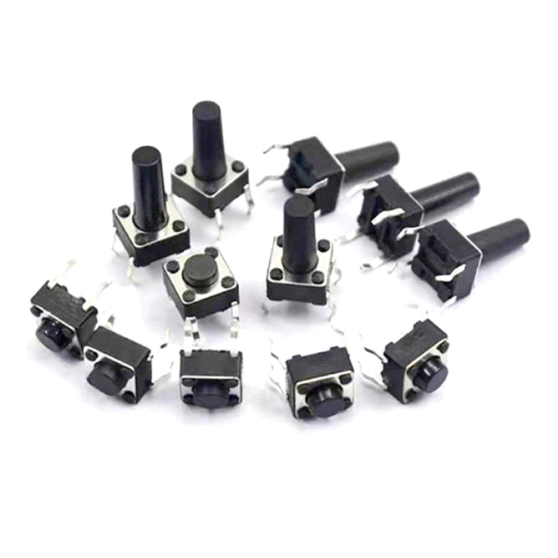 Touch Switch 6*6*4.3-13MM Plug-in Push Button Switch Four-legged Upright Microswitch High Temperature Resistant