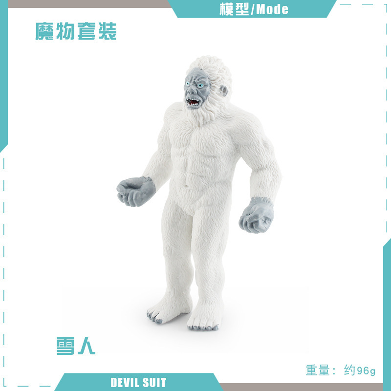 Simulación transfronteriza mitología occidental modelo de bestia marino hombre de nieve de hielo espada diente tigre monstruo hombre lobo decoración juguetes