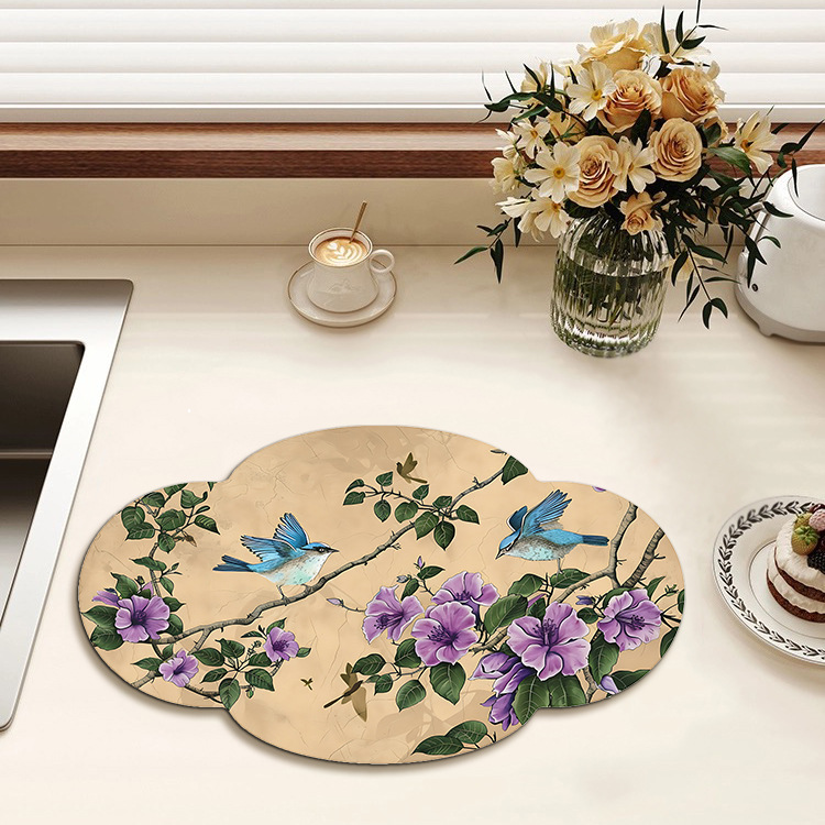 Almohadilla de drenaje de cuero absorbente Almohadilla de succión de arte de té Zen creativo chino image 8