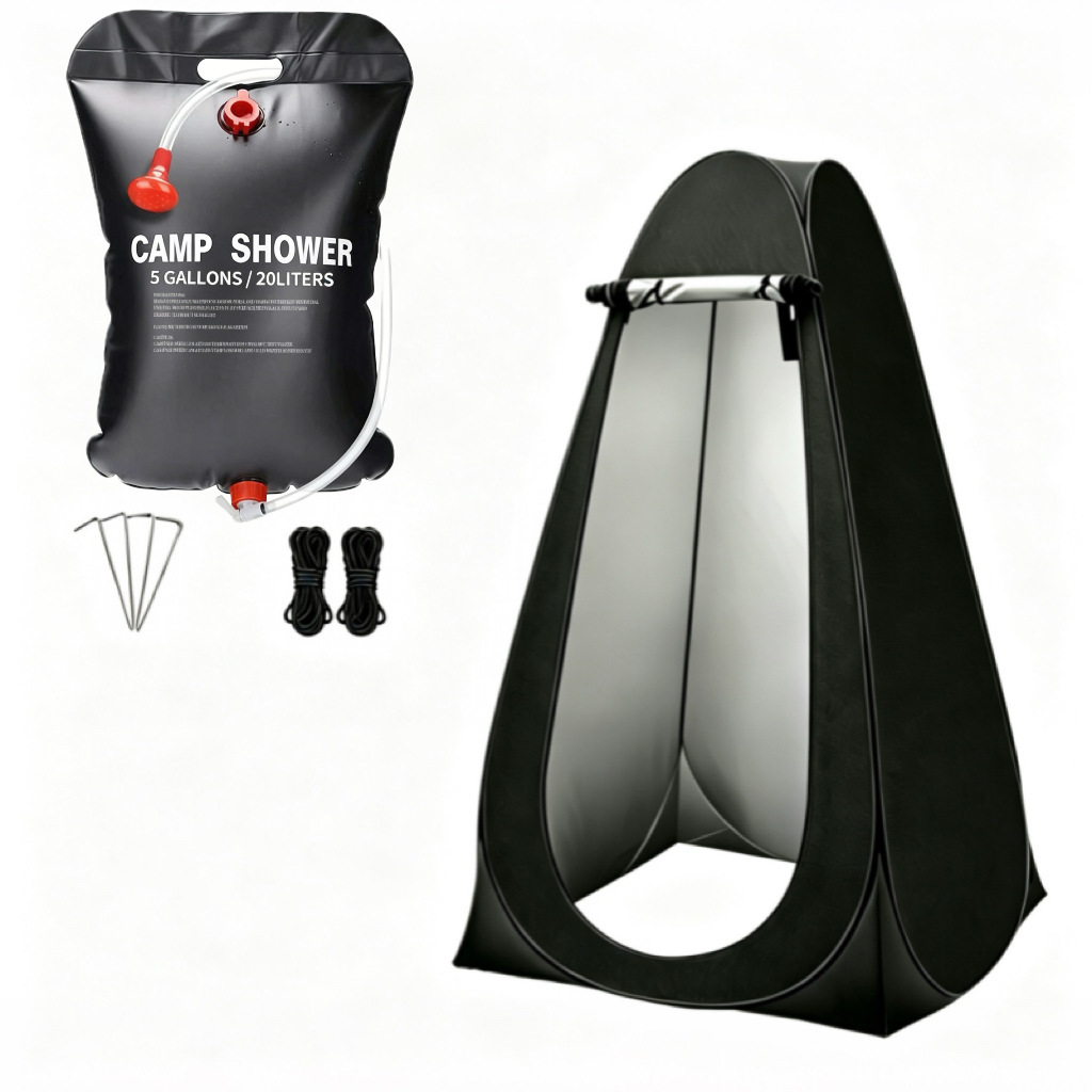 2-window black + 20l shower bag / Single size: 1.2*1.2* 1.9m