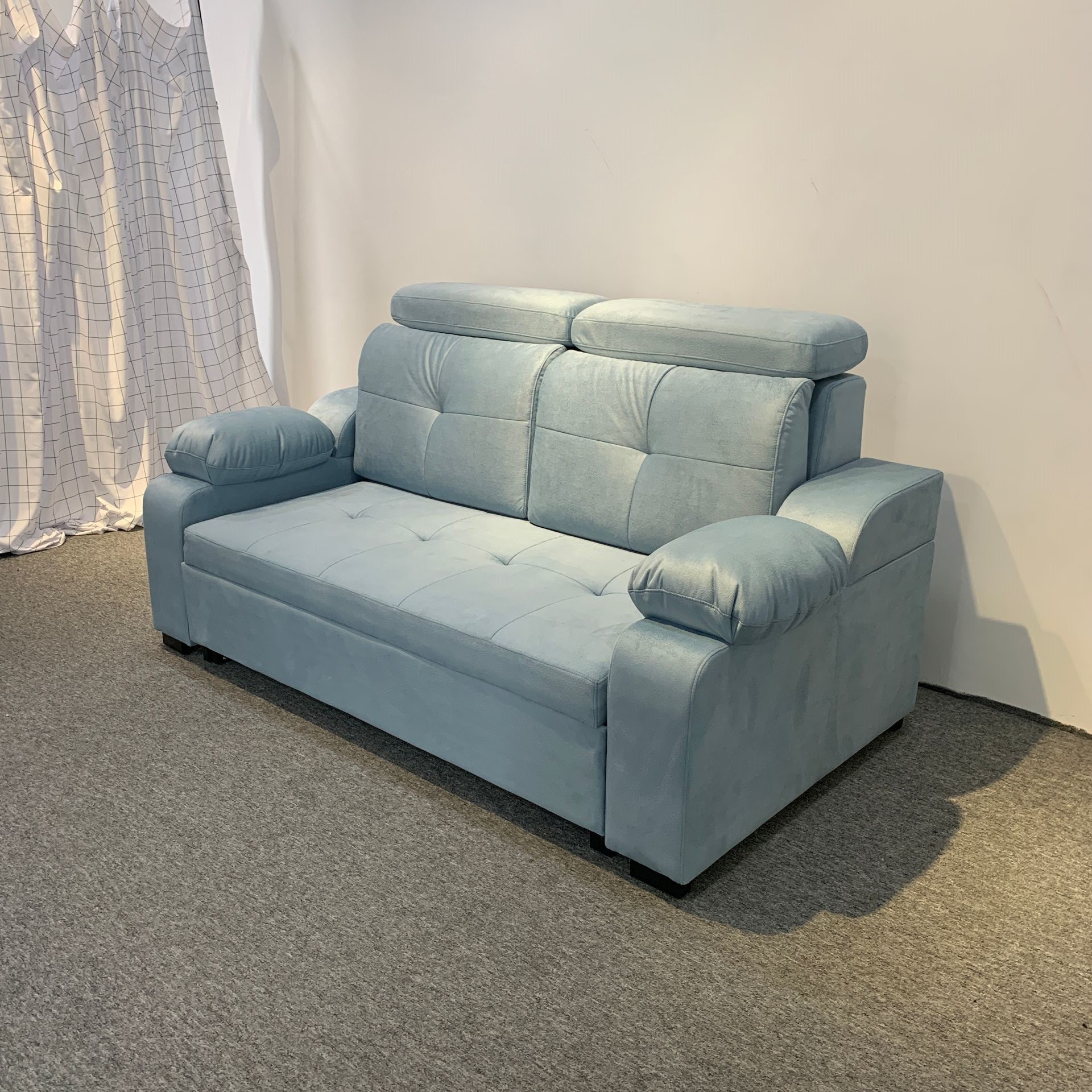 Moderno sofá cama simple plegable multifuncional pequeño sofá de cuero de 1.6m 1.9m 2.2m sofá cama