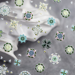 Iron Core New Technology 3D/5D Nail Sticker with Thin and Durable Backing Adhesive Nail Sticker Bohemian Little Love TS602